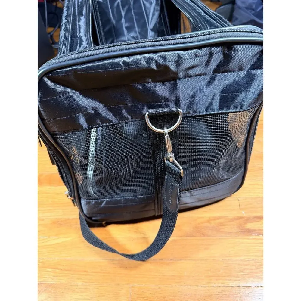 Sherpa Original Deluxe Large Black Soft-Sided Pet Carrier Dog Cat Travel Bag